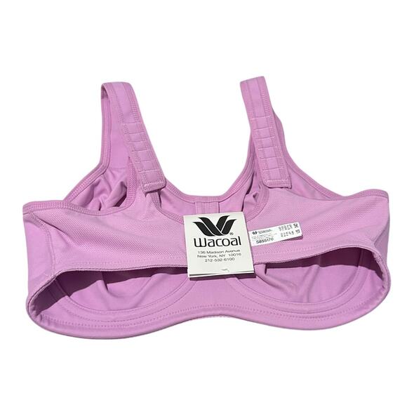 Wacoal Simone Sports Bra Full Coverage Pink Adjustable Straps NWT S855170, 34D - Picture 7 of 7